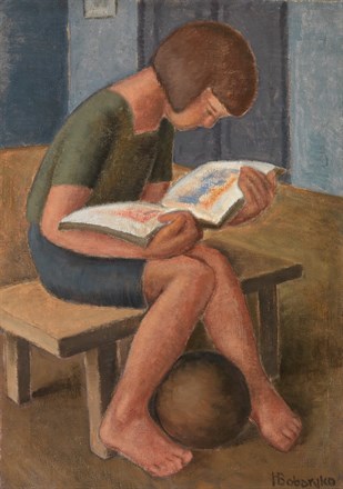 Halina Bobaryko-Modelska, Mergaitė su knyga. Iki 1940